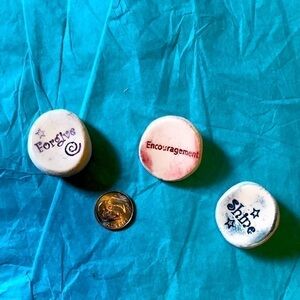 Clay Worry Stones-Shine/Encouragement/Forgive